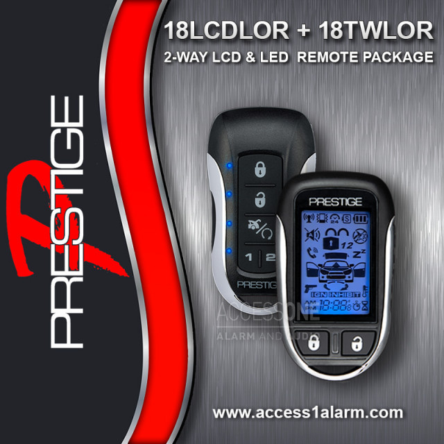Prestige 18LCDLOR 2-Way LCD Remote Control Package